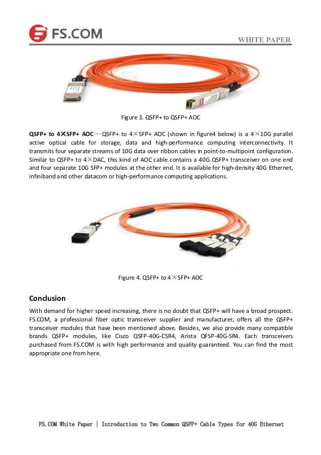 Introduction to two common qsfp+ cable types for 40 g ethernet