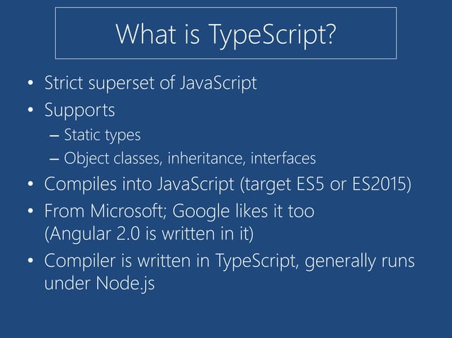 Introduction to TypeScript | PPTX