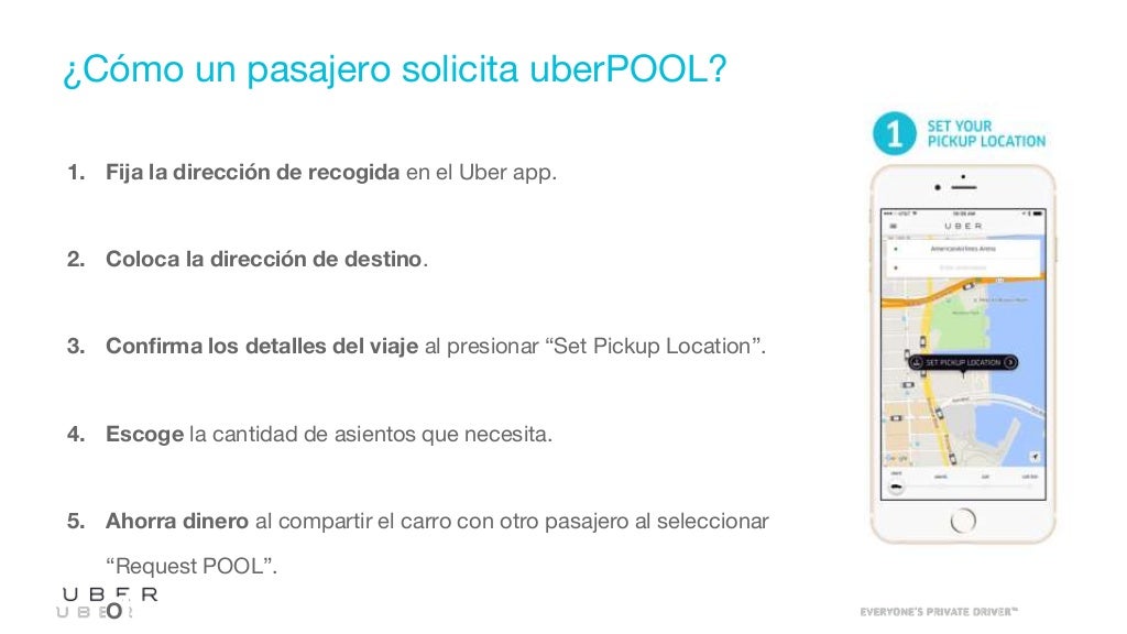 Introduction to uber pool spanish condensed mobile version