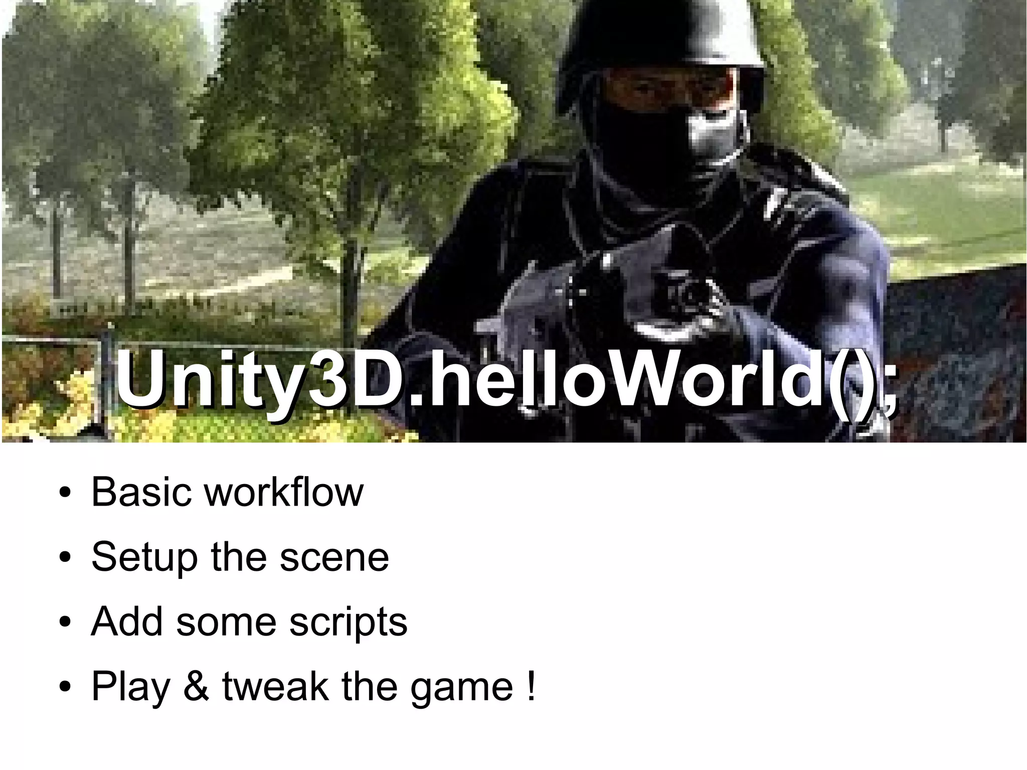 Introduction to unity3d | PPT