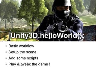 Introduction to unity3d | PPT image.