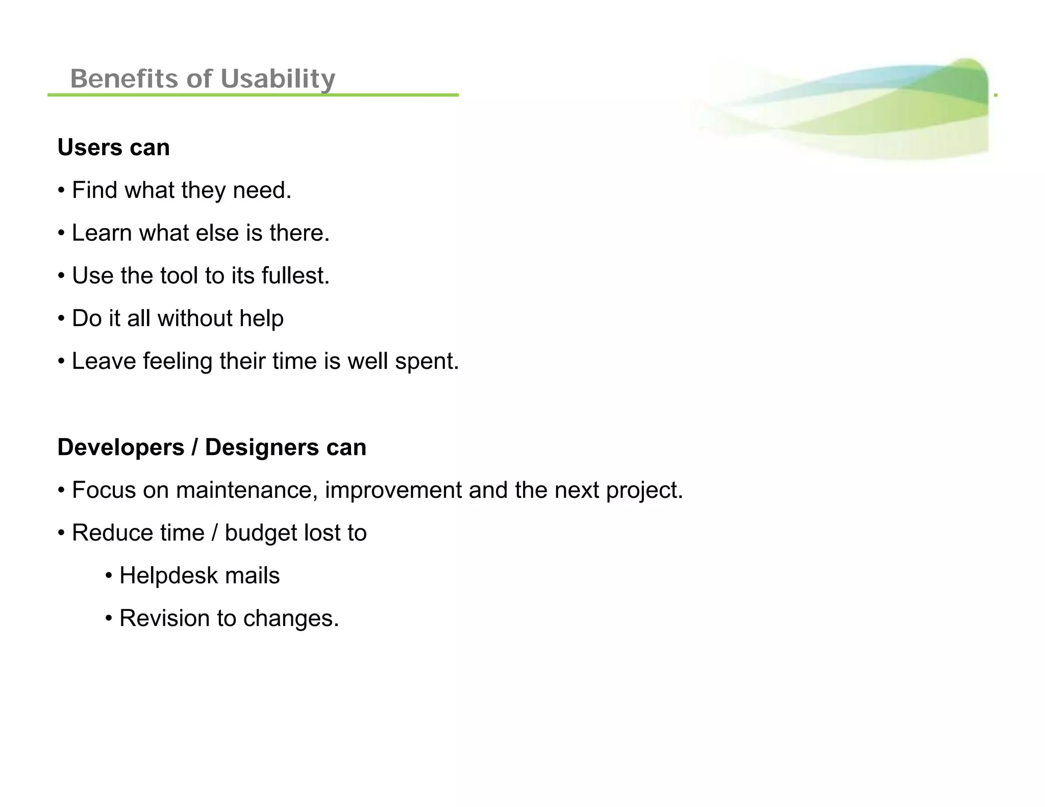 Introduction To Usability