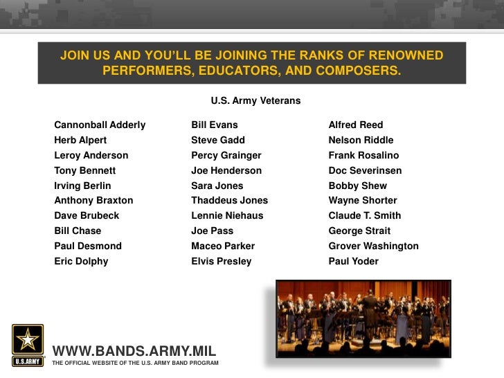 Introduction to us army bands