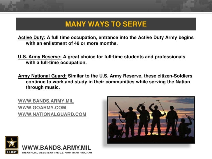 Introduction to us army bands