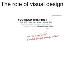 The role of visual design