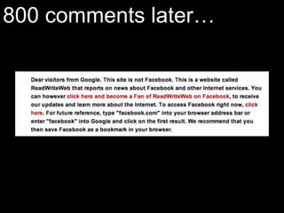 800 comments later…