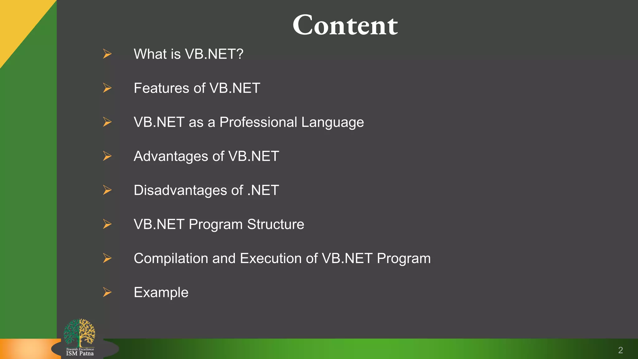 Introduction to vb.net