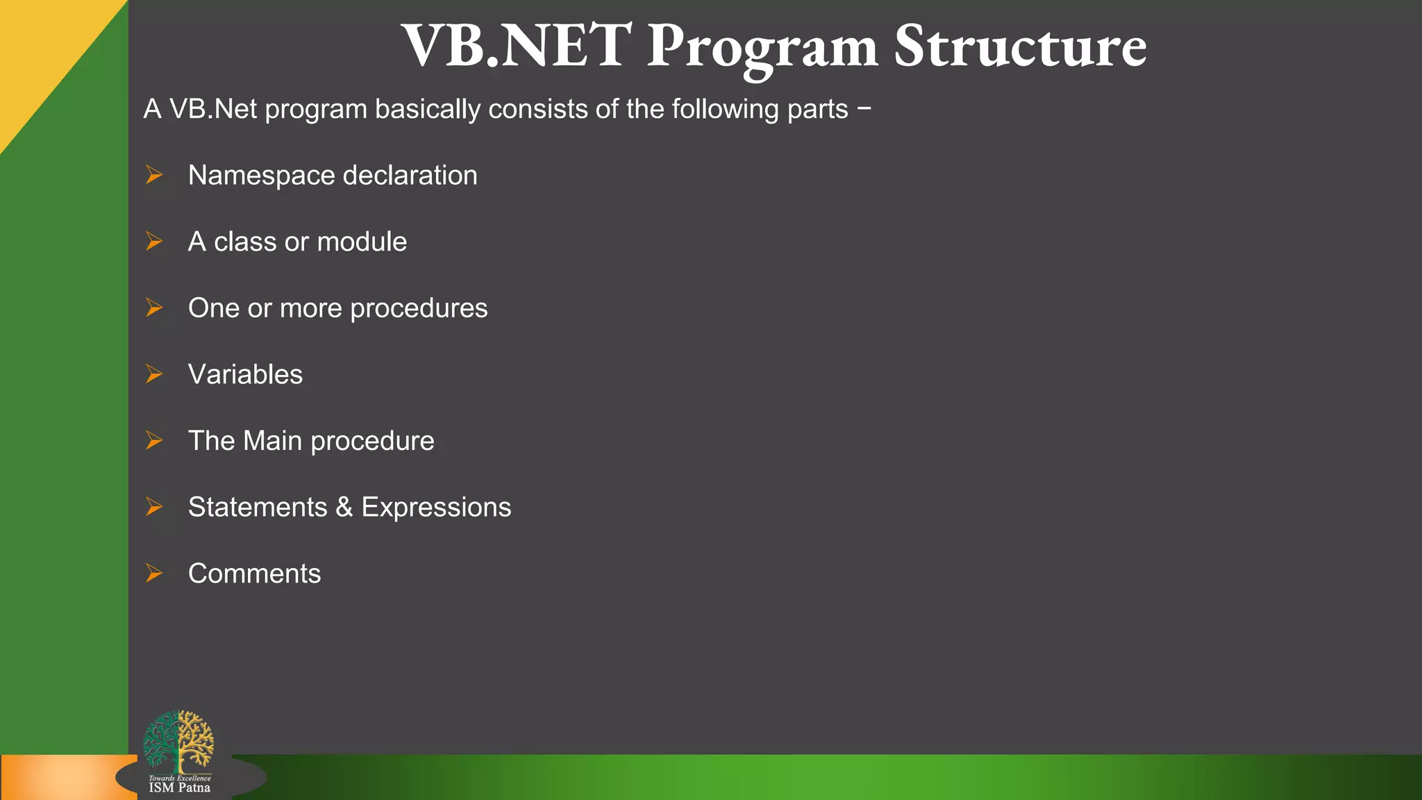Introduction to vb.net