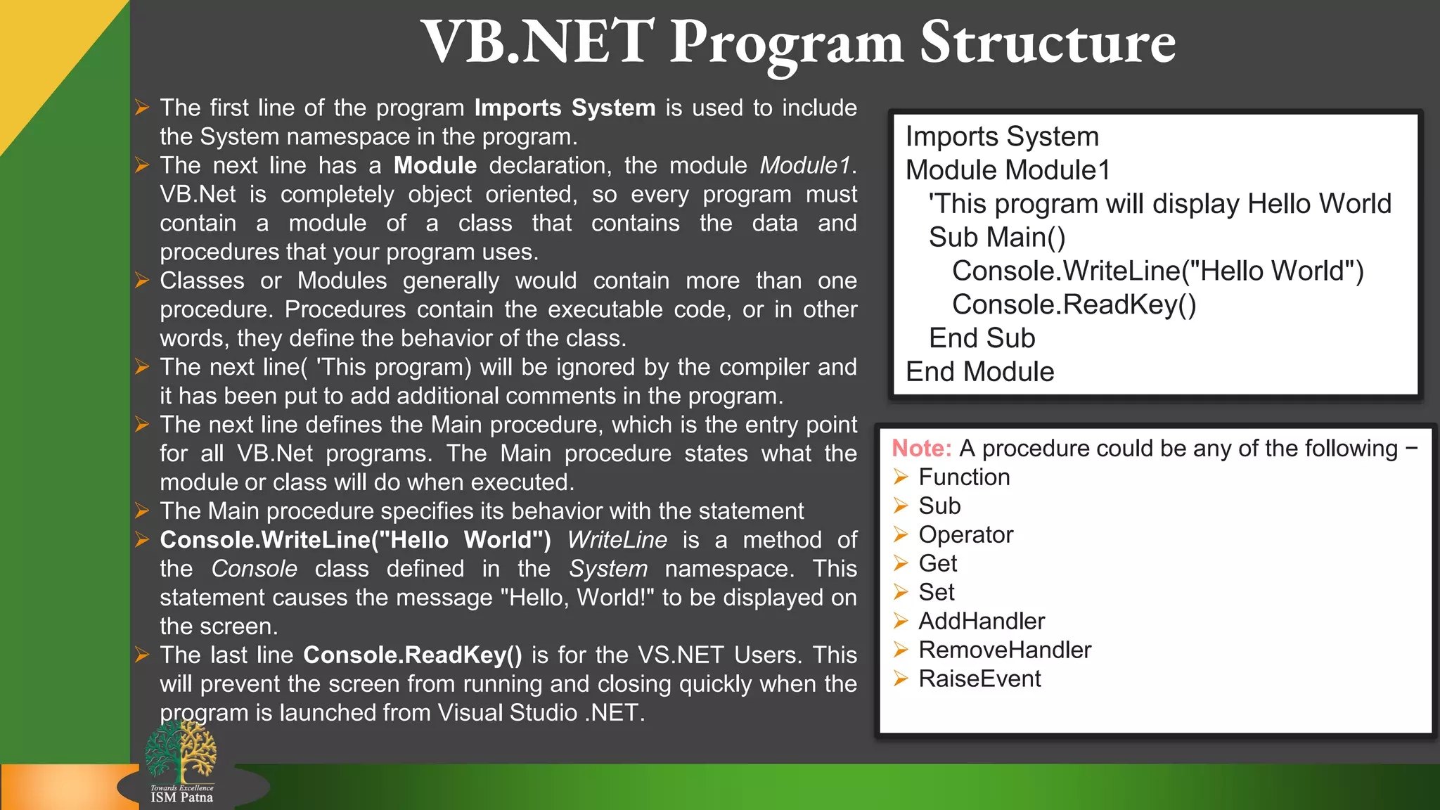 Introduction to vb.net