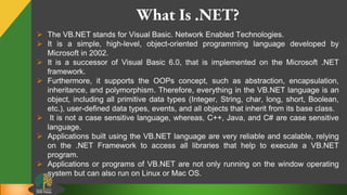 Introduction to vb.net
