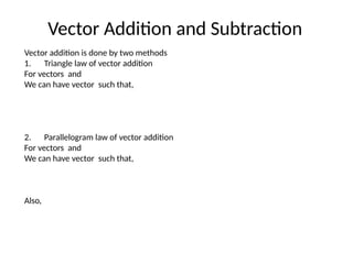 Comprehensive Guide to Vector Quantities and Operations in Physics | PPTX