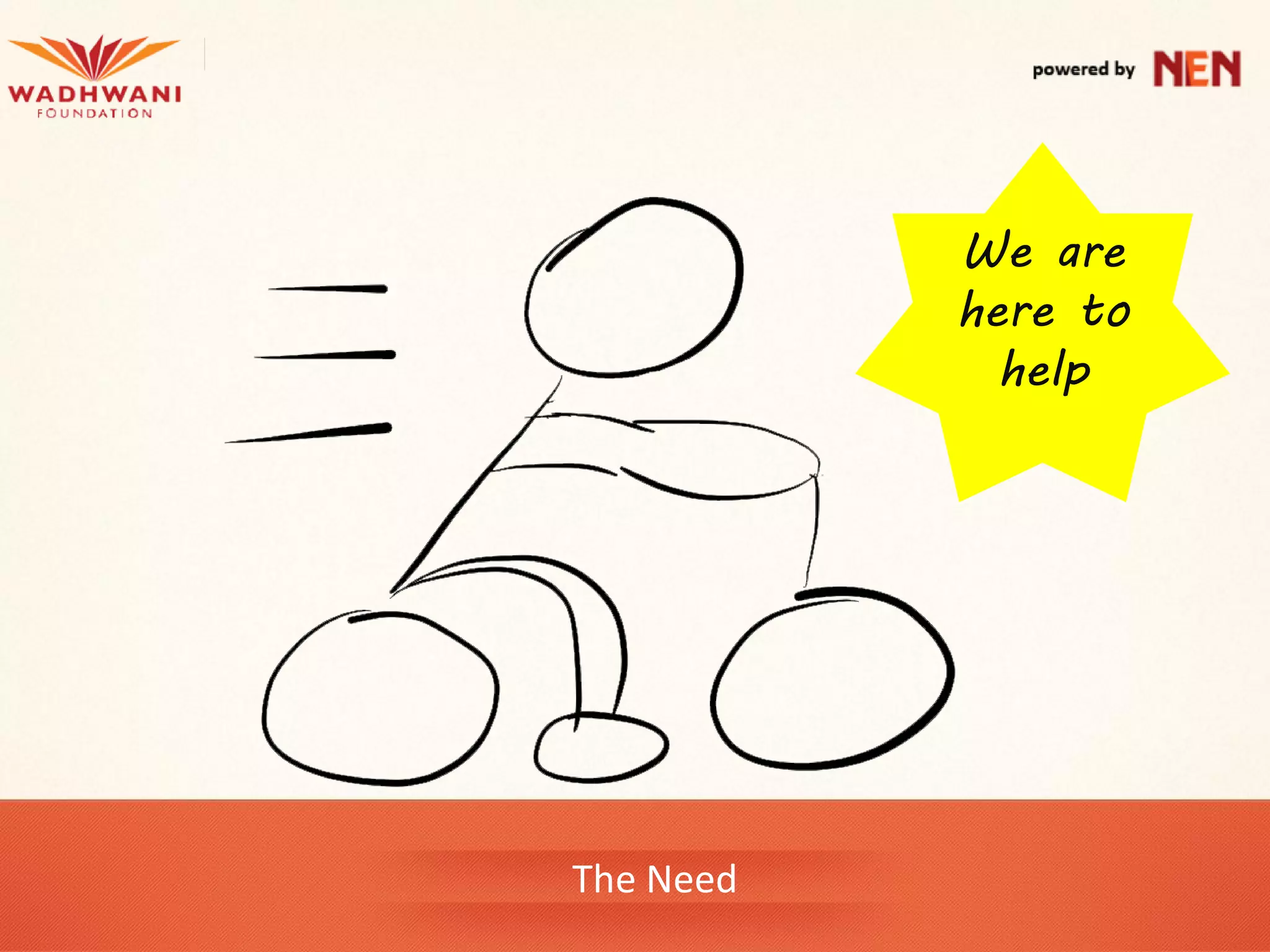 We are
           here to
             help




The Need
 