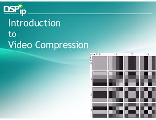 Introduction
to
Video Compression




     Fast Forward Your Development   www.dsp-ip.com
 