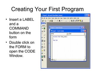 Introduction to Visual Basic to the Grade 11 Learners | PPT