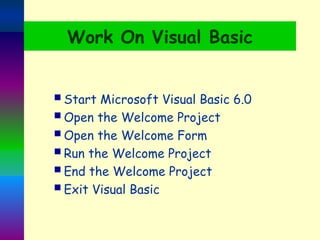 Comprehensive Introduction to Visual Basic Programming and IDE | PPT