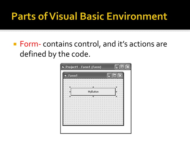 Introduction to visual basic 6 (1) | PPTX | Programming Languages ...