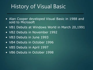 Introduction to Visual Basic 6.0 Fundamentals | PPTX