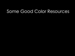 Some Good Color Resources