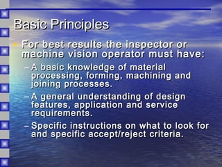 Visual Inspection Slideshare Introduction to visual inspection | PPT