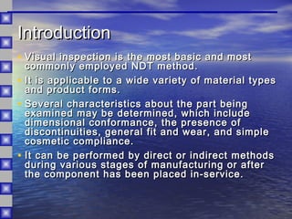 Visual Inspection Slideshare Introduction to visual inspection | PPT