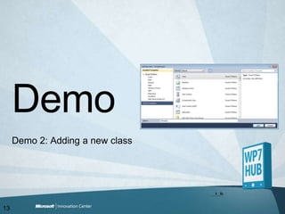 Demo 2: Adding a new classDemo13