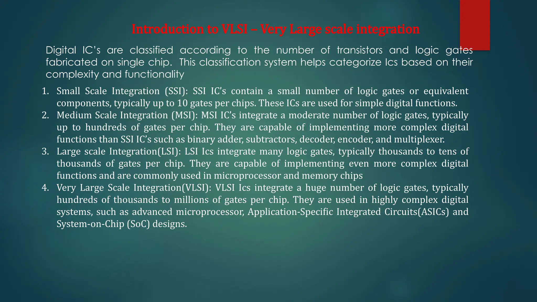 Introduction to VLSI – Very Large scale integration.pptx