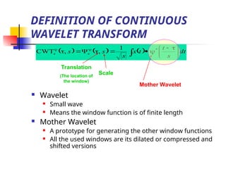 Introduction to Wavelet by bushan patil.ppt