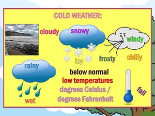Introduction Ideas Examples Weather Intro Introduction to Weather for early grade students | PDF