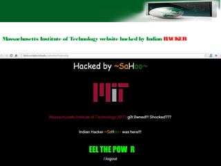 Massachusetts Institute of Technology website hacked by Indian HACKER
 