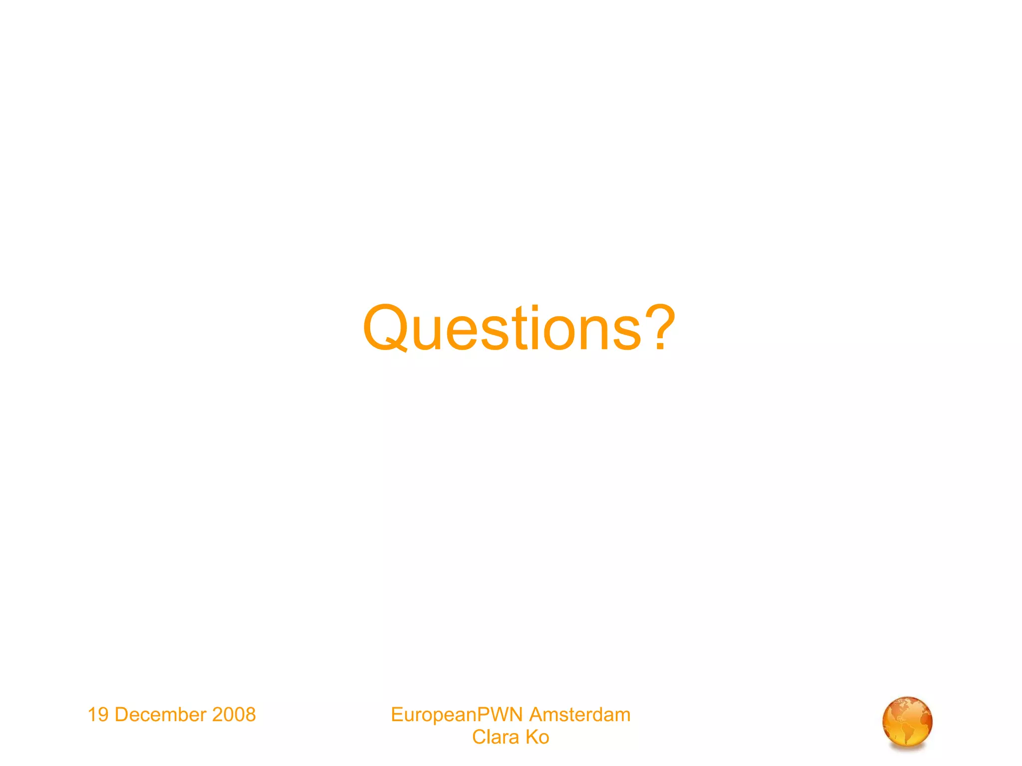 Questions? 