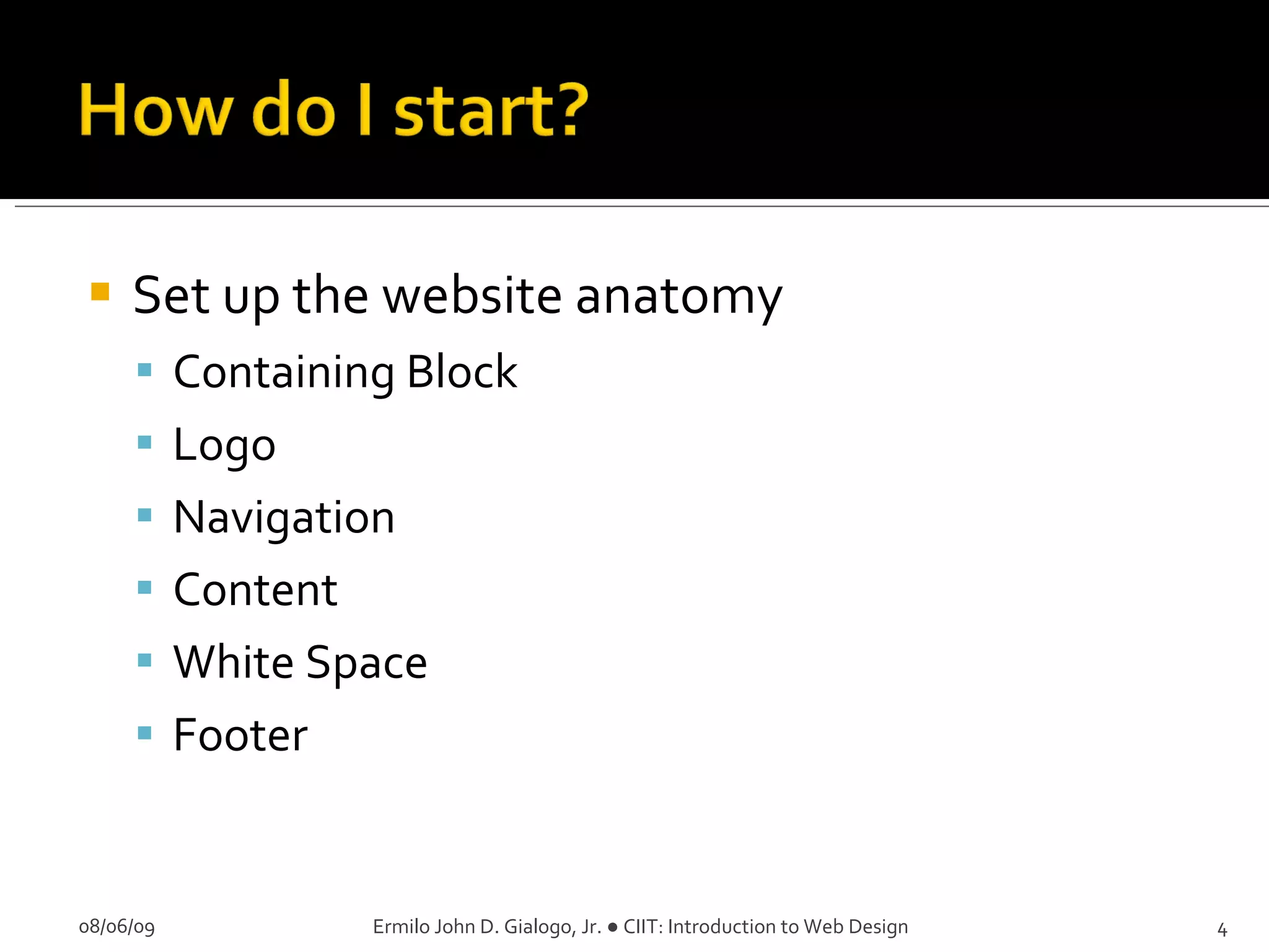 Introduction To Web Design | PPT