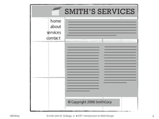08/06/09 Ermilo John D. Gialogo, Jr. ● CIIT: Introduction to Web Design 