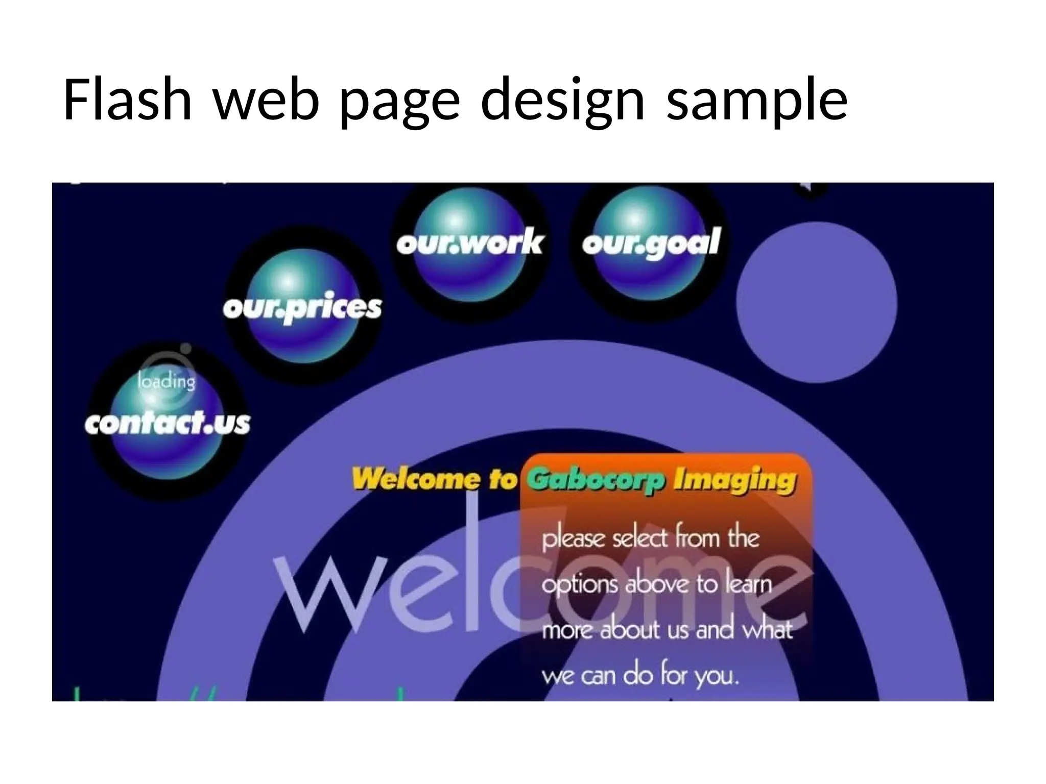 Flash web page design sample
 