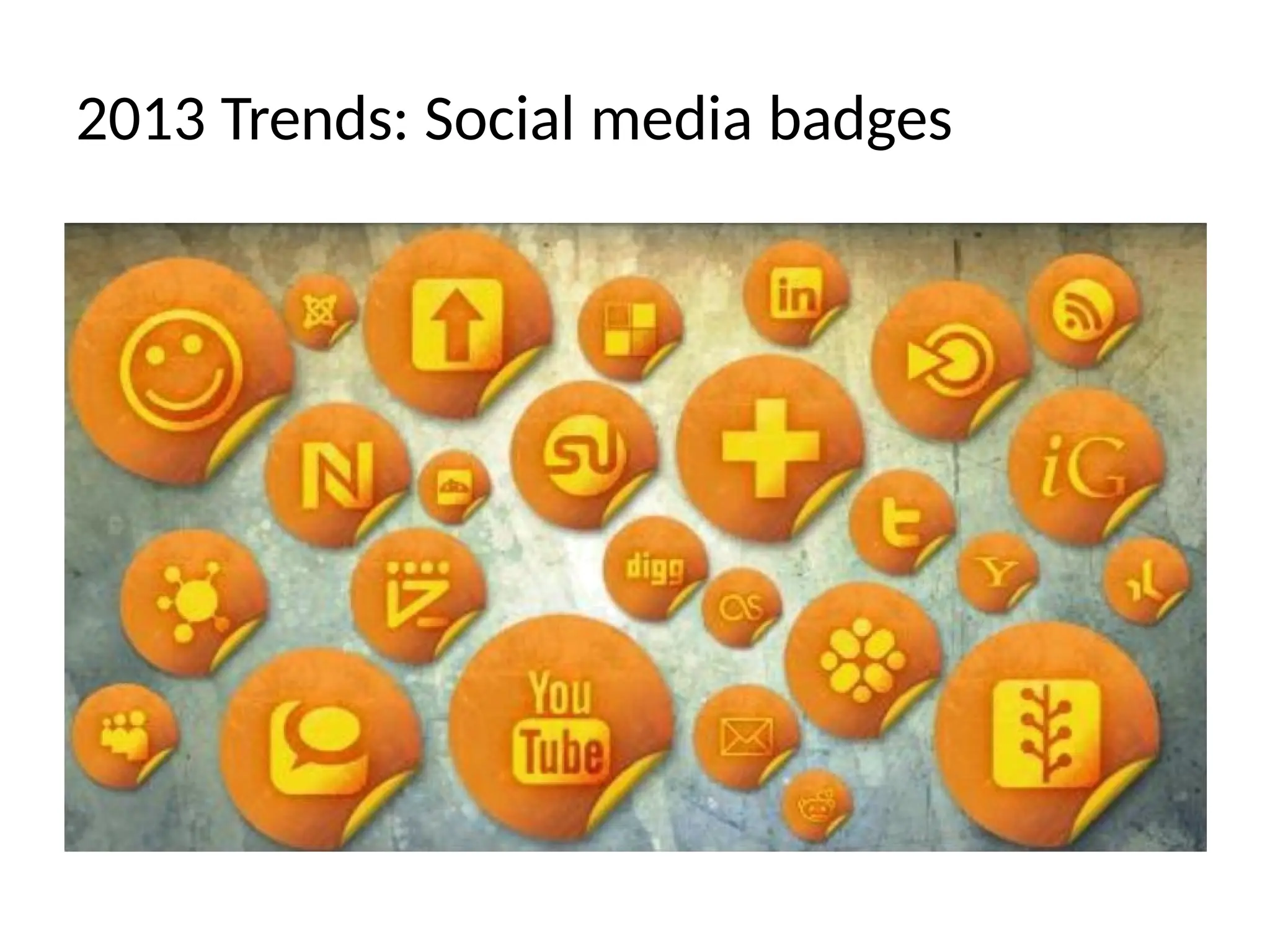 2013 Trends: Social media badges
 