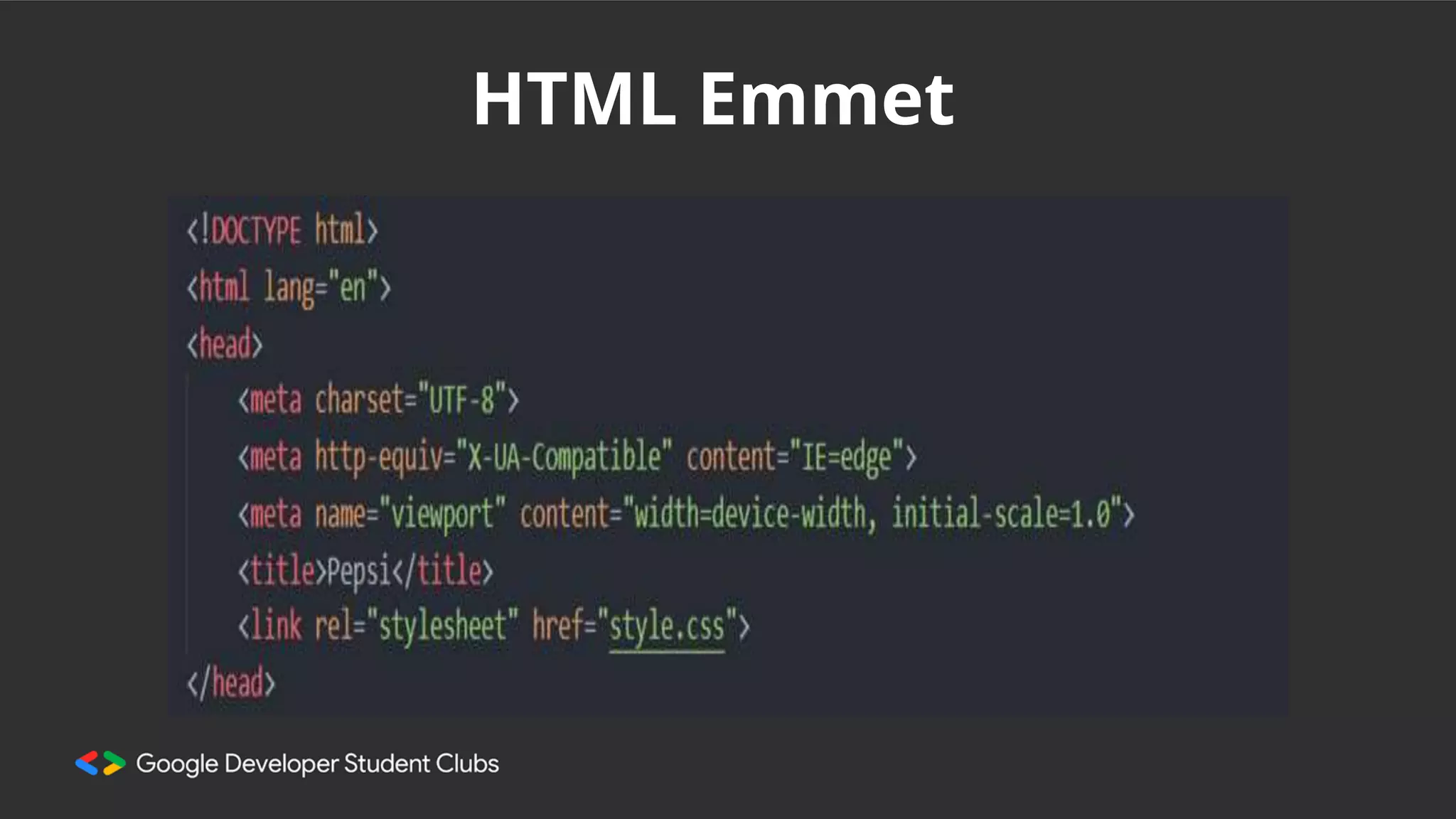 HTML Emmet
 