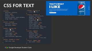 CSS FOR TEXT
 
