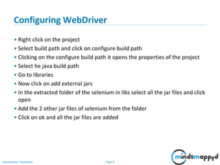 Session 05 - Introduction to WebDriver - Part 02 | PPT
