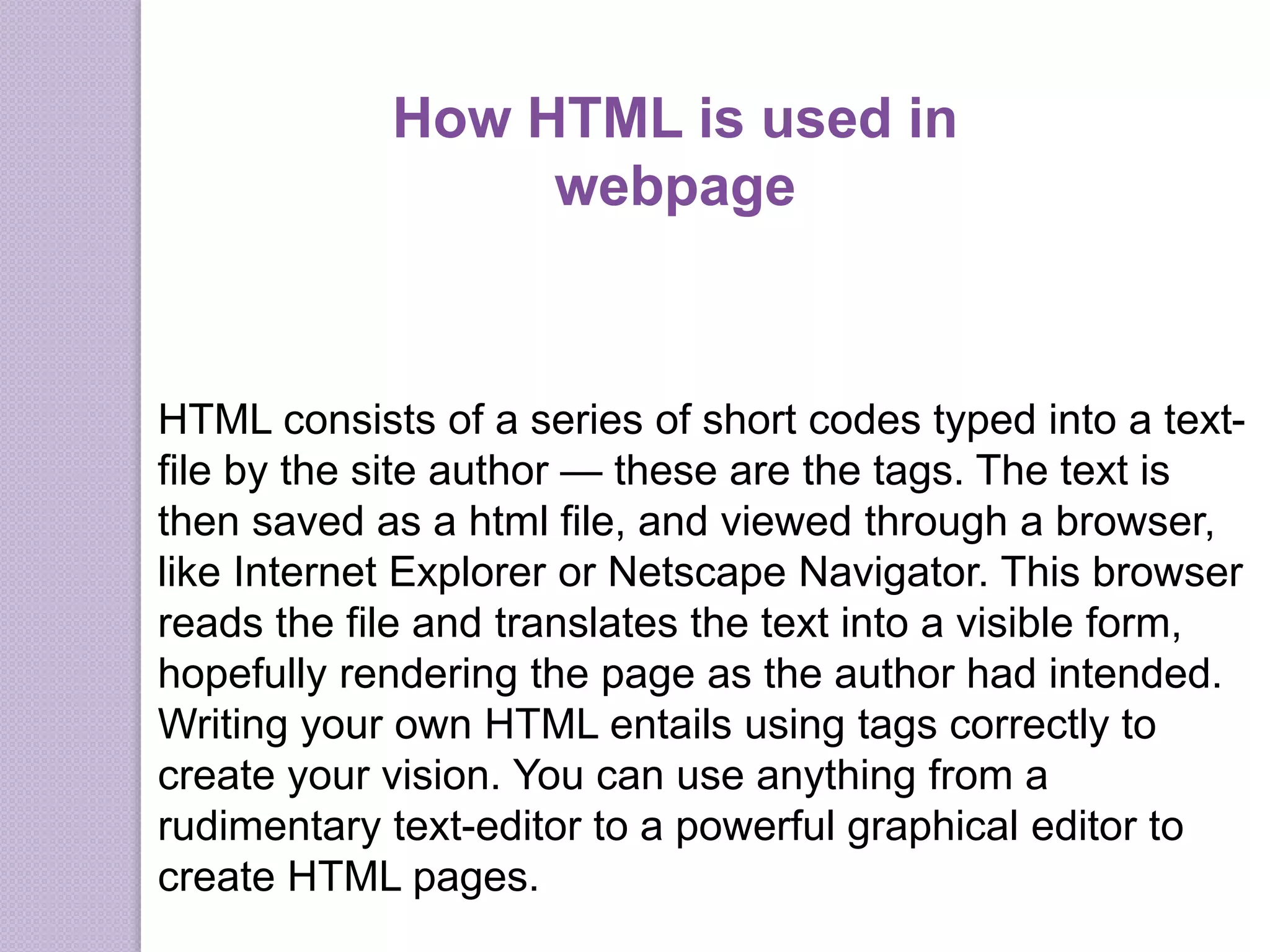 Introduction to web page | PPTX