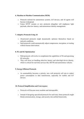 Machine To Machine Protocol Best Web Protocols Course in excellence technology | DOCX