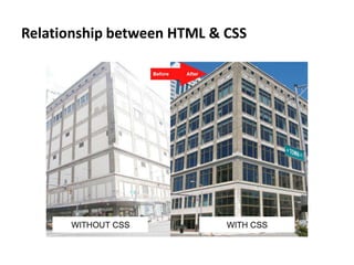 Relationship between HTML & CSS

 