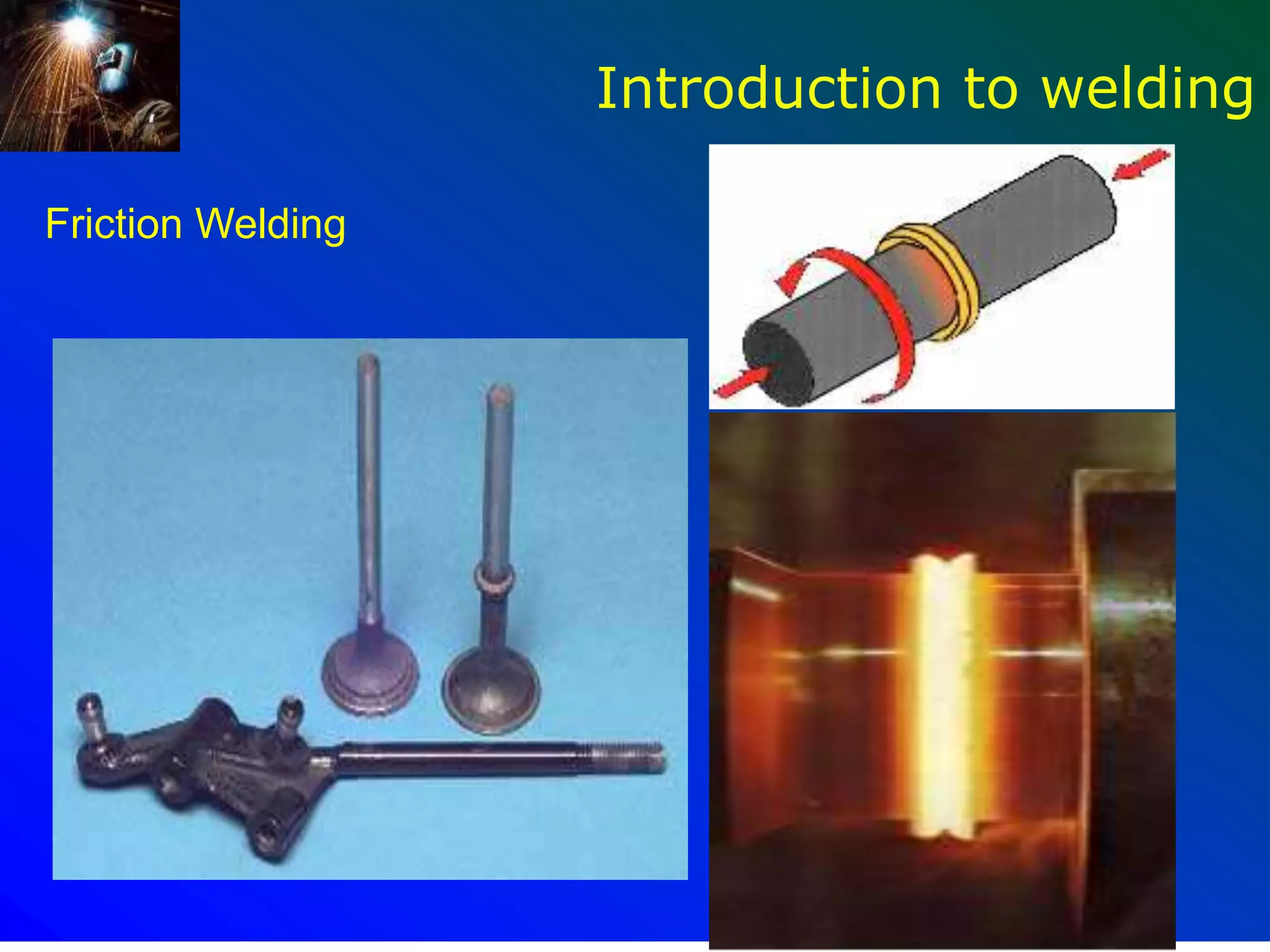 69
Introduction to welding
Friction Welding
 