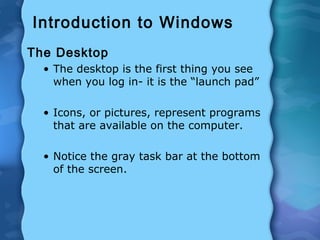 Introduction to windows
