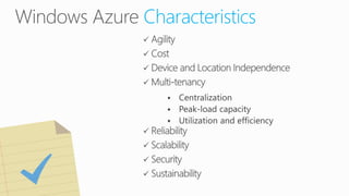 Characteristics
 