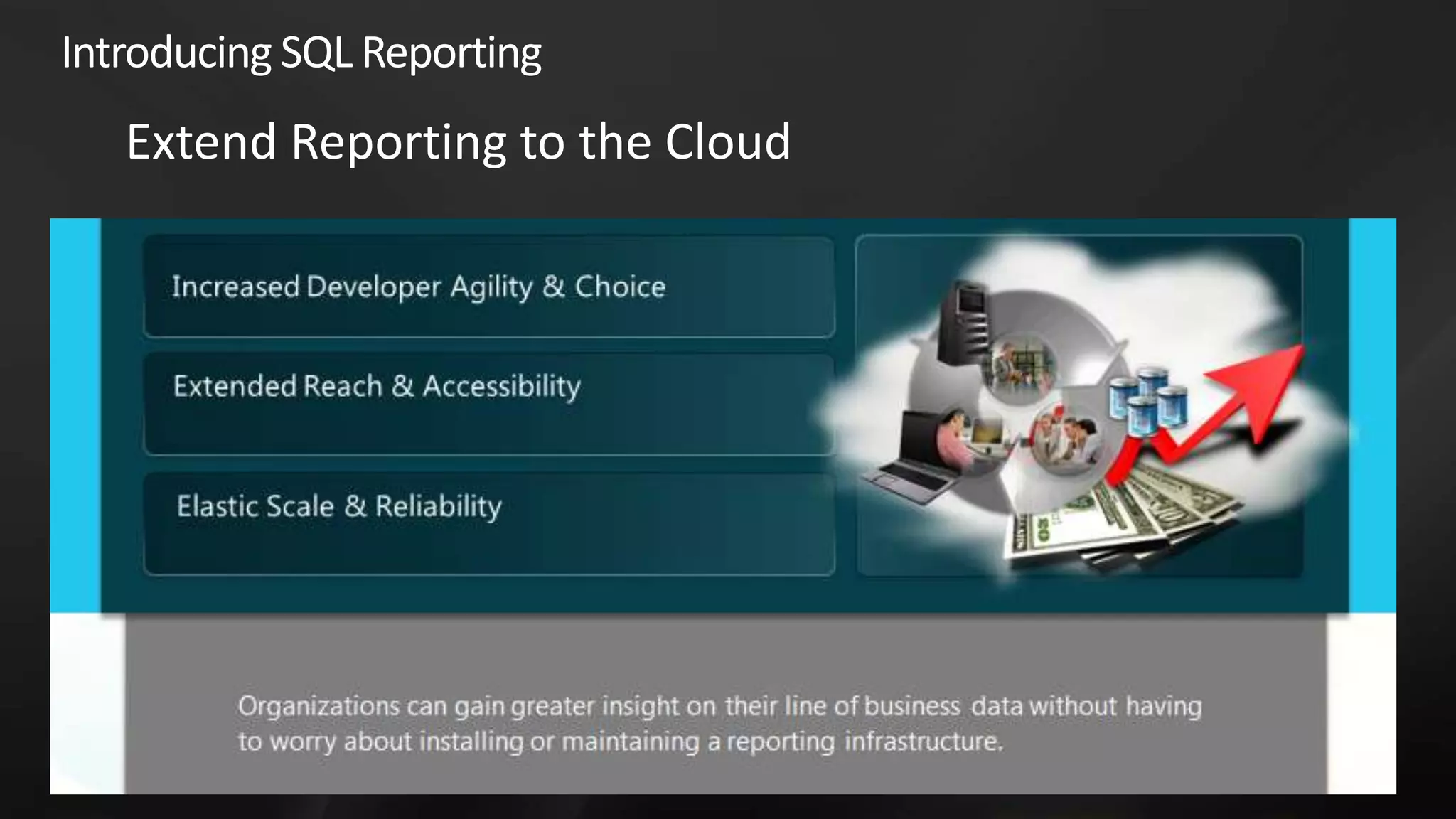 Introducing SQL Reporting Extend Reporting to the Cloud 