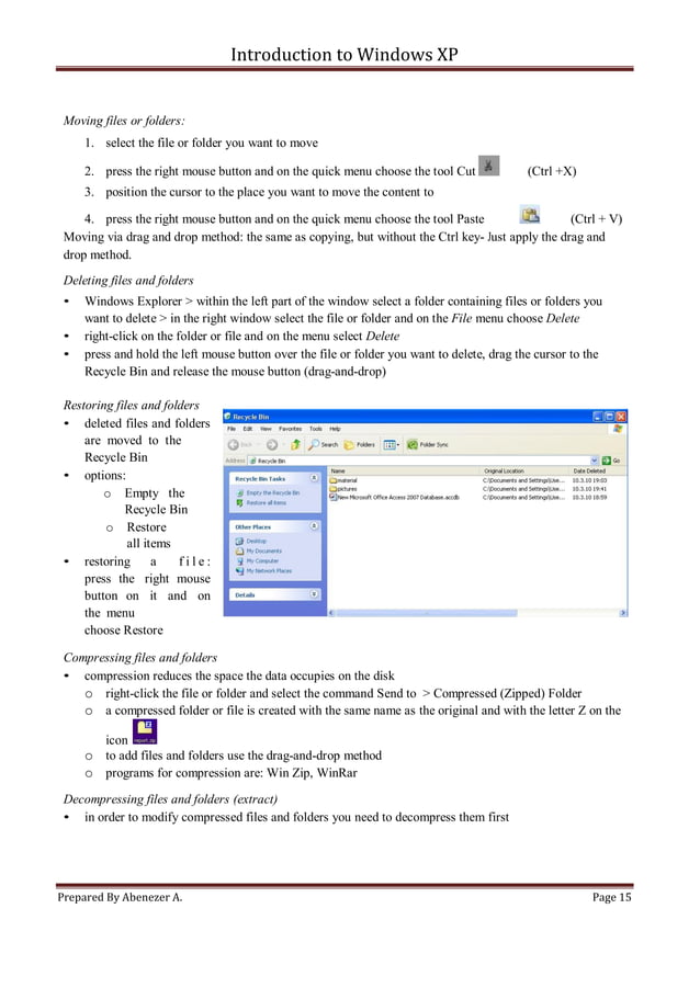 Introduction to windows xp | PDF