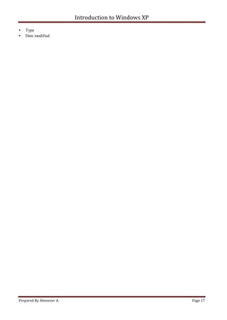 Introduction to windows xp | PDF