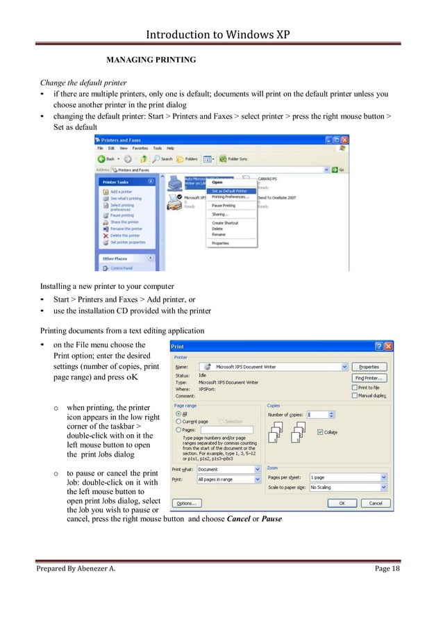 Introduction to windows xp | PDF