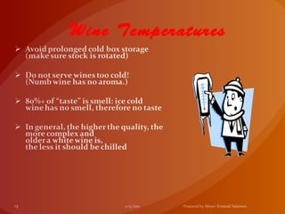 Wine Temperatures
 