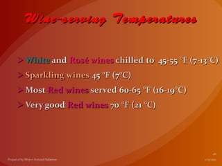 Wine-serving Temperatures
 