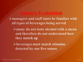 Sensory Evaluation
 